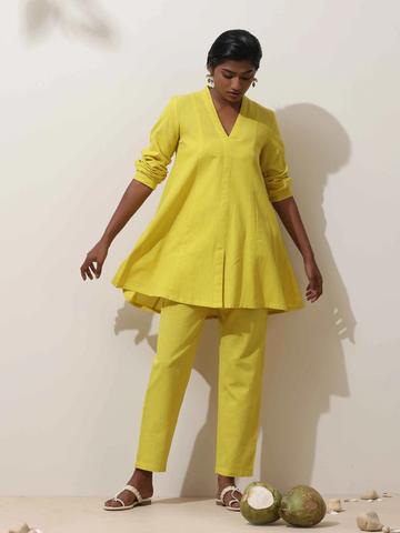 trueBrowns Lime Cotton Co-Ord Set