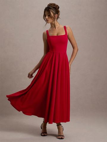 TRAQUILA Women Fit & Flare Maxi Dress