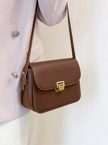 LULU & SKY PU Oversized Structured Handheld Bag
