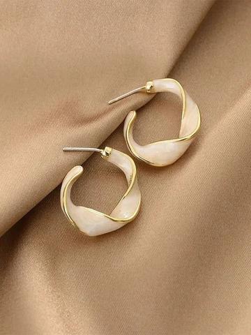 SZN Contemporary Korean Half Hoop Earrings