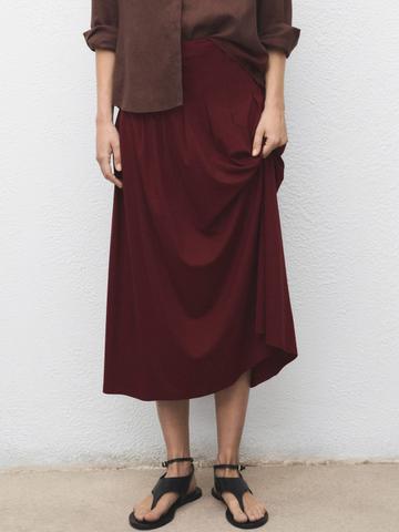 MANGO High Rise Pleated Skirt