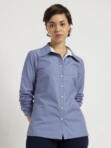 FableStreet Classic Vertical Striped Cotton Formal Shirt
