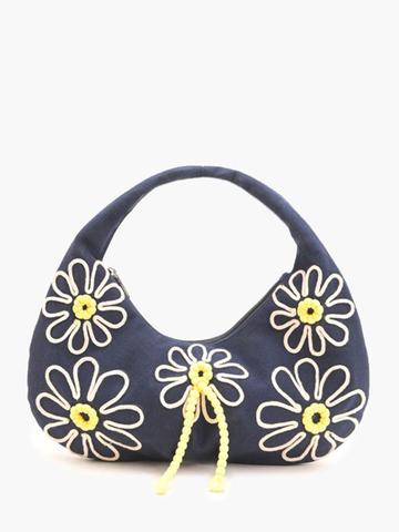 BohoGirl Women Floral Printed Swagger Embroidered Hobo Bag