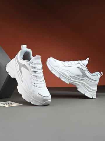 HRX by Hrithik Roshan Women White and Grey Colorblocked Casual Shoes