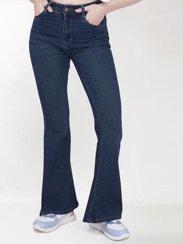 DIVISIVE Women Bootcut High-Rise Cotton Denim Jeans