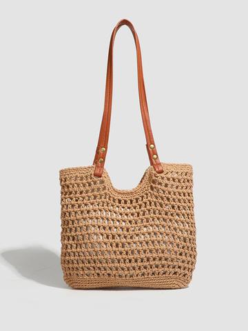 CORSICA Women Textured Structured Cut Work Shoulder Bag