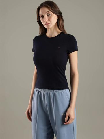 Tommy Hilfiger Women Brand Logo Slim Fit T-shirt