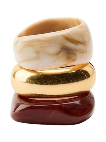 Oh Girl Accessories Set Of 3 Intricate Textured Bangles
