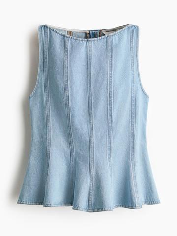 H&M Denim Peplum Tops