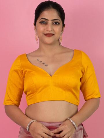 FIGURES DESIGNER Silk Sweetheart Neck Saree Blouse