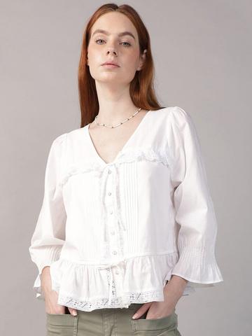 AMERICAN EAGLE OUTFITTERS Women Cotton Blouson Top