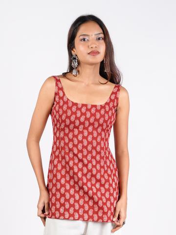 NISHORAMA Women Paisley Printed Pure Cotton Slim Fit Kurti