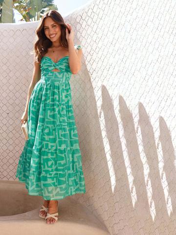 JC Mode Floral Print Maxi Midi Dress
