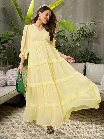 SASSAFRAS Georgette Maxi Dress
