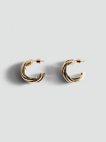 MANGO Crescent Shaped Half Hoop Earrings