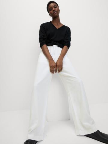 Marks & Spencer Women High-Rise Pleated Culottes Trousers