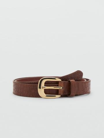 MANGO Women Textured Belt