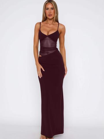 StyleCast Shoulder Straps Bodycon Maxi Dress