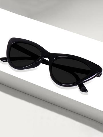 FUNGLASSES Unisex Cateye Sunglasses with UV Protected Lens CATEYE LOCAL BLK