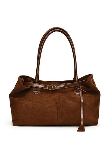 StyleCast x Revolte Women Textured Structured Shoulder Bag