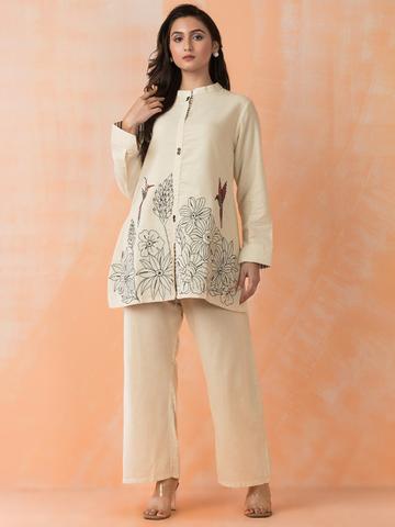 AUTUMN LANE Embroidered Tunic With Trousers Co-Ords