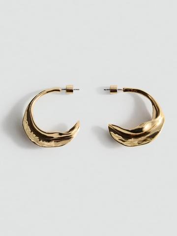 MANGO Contemporary Half Hoop Earrings