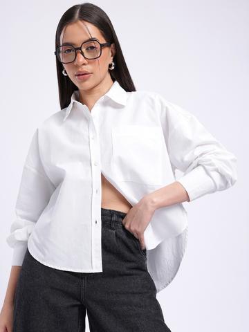 glitchez Effortless Comfort High-Low Oversized Shirt