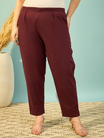 Moda Rapido Women Mid-Rise Pure Cotton Pleated Trouser