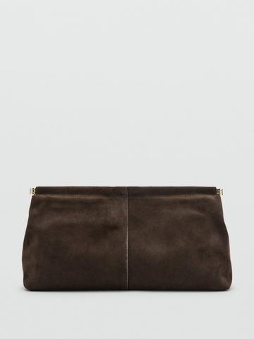 MANGO Suede Purse Clutch