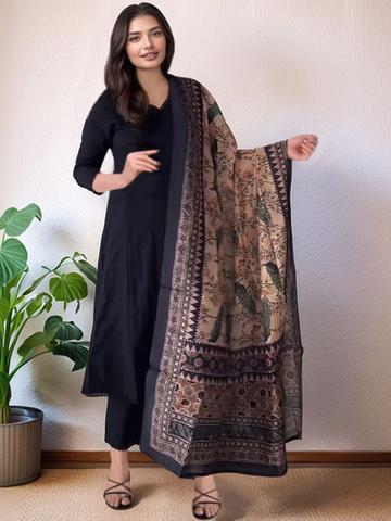 SZN Women Ethnic Motifs Regular Kurta with Trousers & With Dupatta