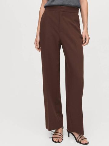 MANGO High-Rise Straight Fit Trousers