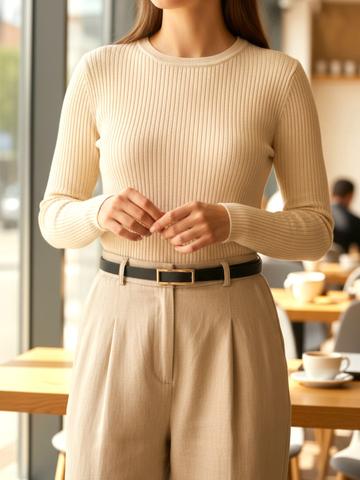 CRUSSET Women Black Solid Belt