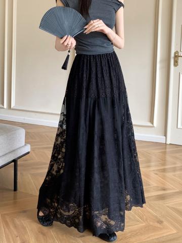 StyleCast x Revolte Flared Maxi Skirts