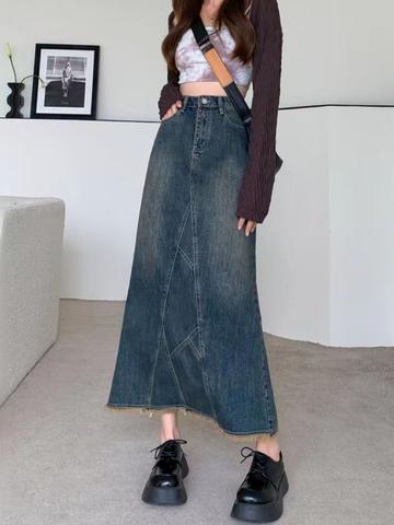KPOP A-Line Midi Skirt