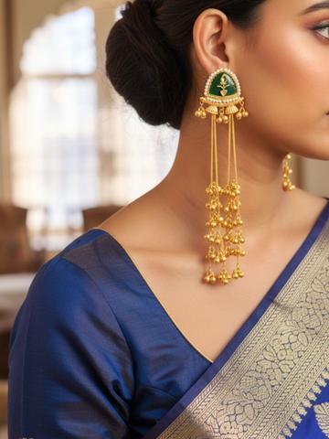 VIVAZS Geometric Drop Earrings