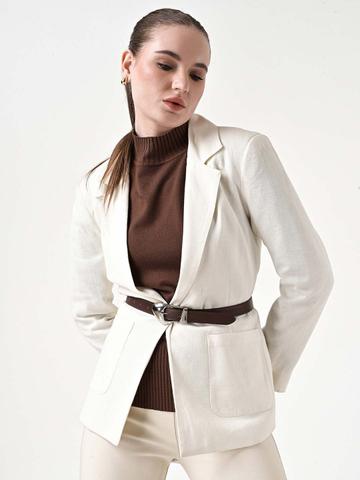 Kazo Women Statement Buckle Belt with Tang Closure