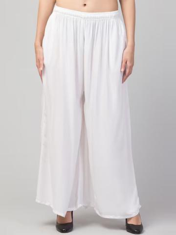 Thrifty Thread Women Flared Knitted Ethnic Palazzos