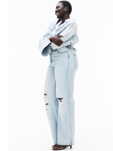 H&M Curvy Fit Wide Ultra High Jeans