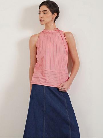 FABLE STREET Striped Cotton Top