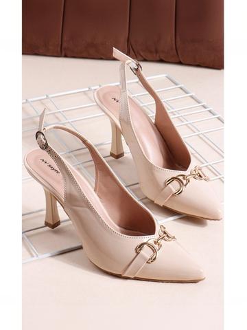 NV Style Party Slim Heeled Pumps with Buckles