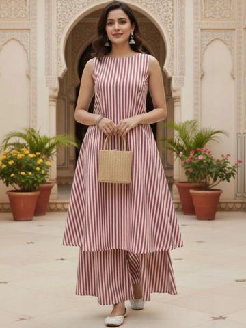 HBJ FASHION Women Printed Regular Kurta with Palazzos