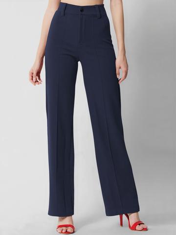 Dream Beauty Fashion Women Straight Fit High-Rise Trousers