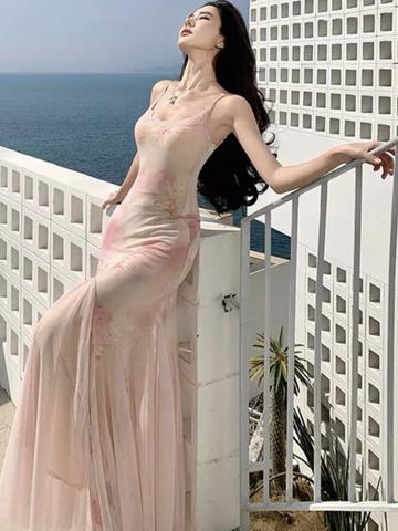 Suo Floral Print Maxi Dress