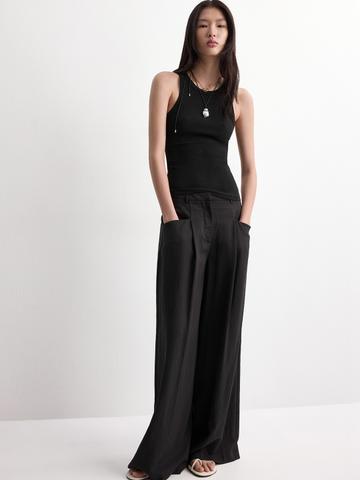 MANGO Women Pleated Trousers