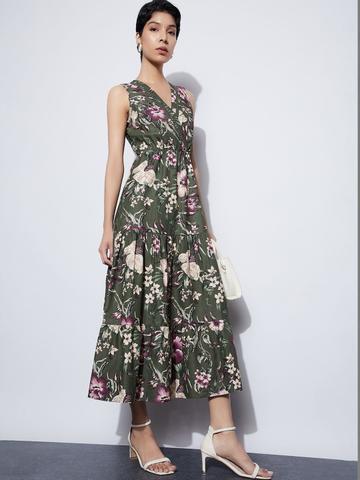 CODE by Lifestyle Floral Print Midi Dress