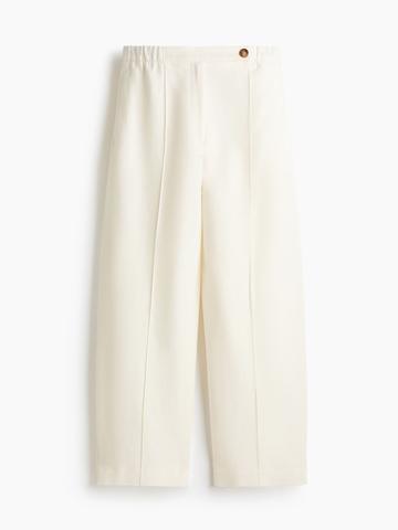 H&M Linen-Blend Barrel Trousers