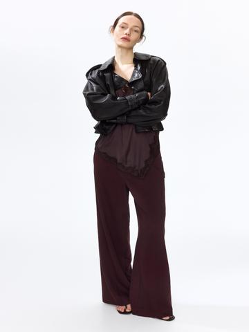 H&M Wide Linen-blend Trousers