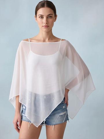 ATELIER REBEL Sheer Cape Top