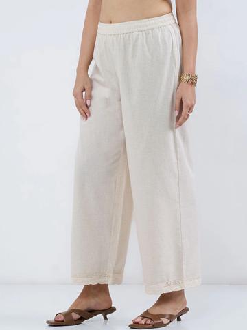 RANGMANCH BY PANTALOONS Women Straight Fit Easy Wash Culottes Trousers