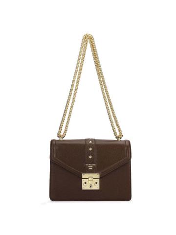 Da Milano Textured Leather Structured Shoulder Bag